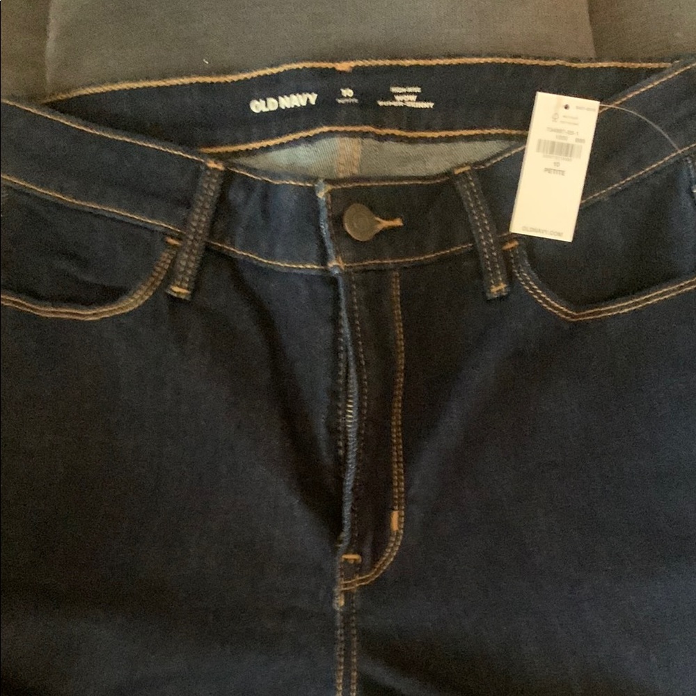 Old Navy Women's Blue Jeans NWT Size 10P. High Rise WOW Super Skinny Dark Indigo - Picture 2 of 5